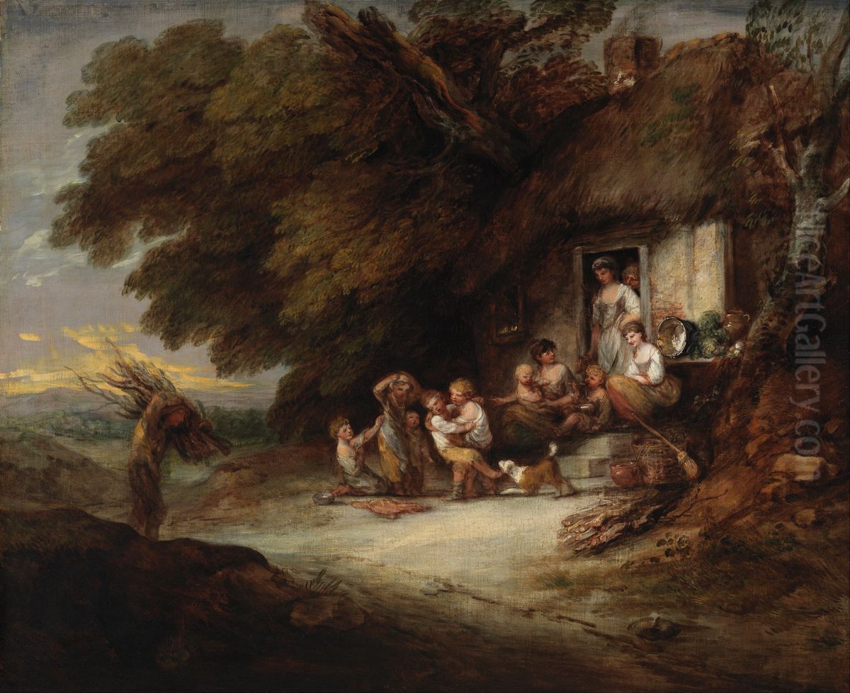The Cottage Door Oil Painting by Thomas Gainsborough