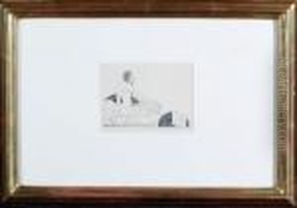 On My Bed By Night; From Song Of Songs Oil Painting by Eric Gill