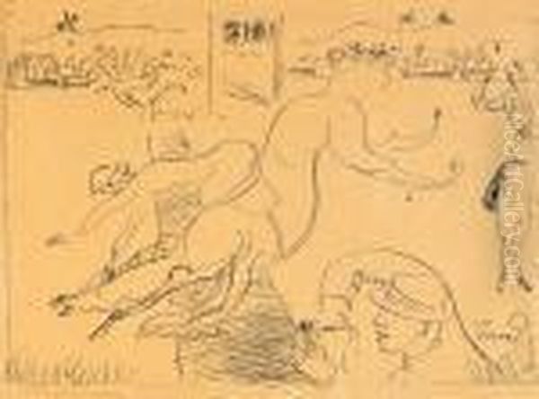 Hastkapplopning Oil Painting by Isaac Grunewald