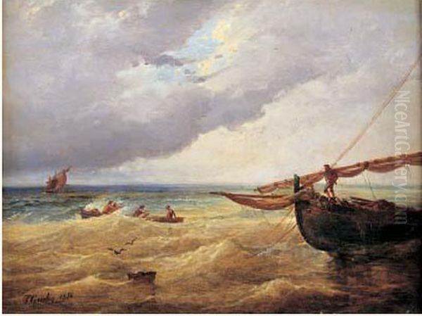 Marine Oil Painting by Theodore Gudin