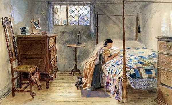 Girl at Prayer Oil Painting by William Henry Hunt