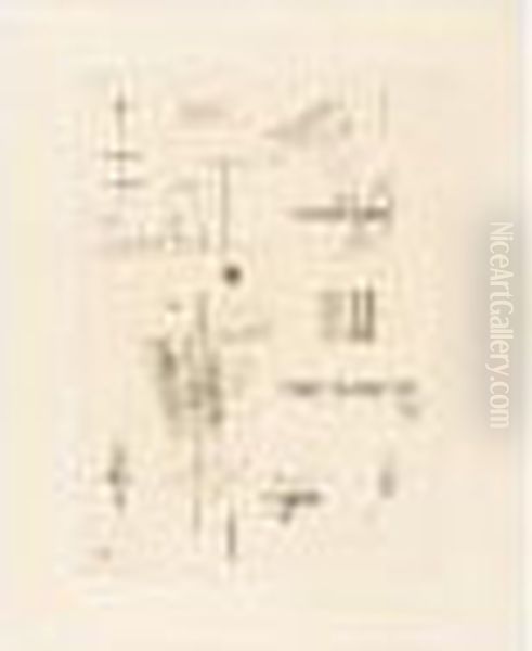 Erste Radierung Fur Die Editions Cahiers D'art (roethel 194) Oil Painting by Wassily Kandinsky