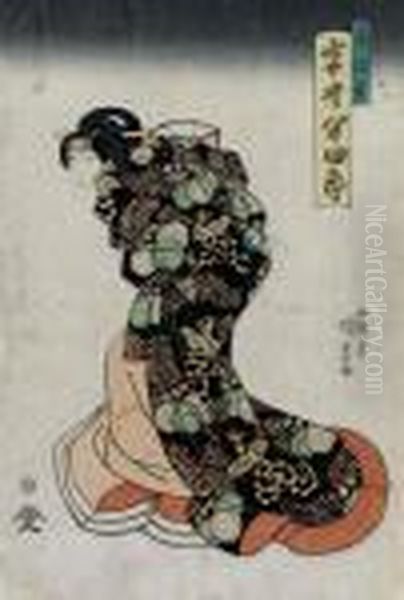 Rachsuchtige Frau Oil Painting by Gototei Kunisada