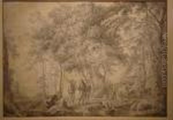 Landscape With Figures Oil Painting by Claude Lorrain (Claude Gellee)