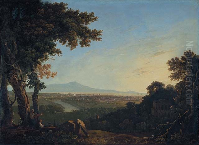 Rome from the Villa Madama Oil Painting by Richard Wilson