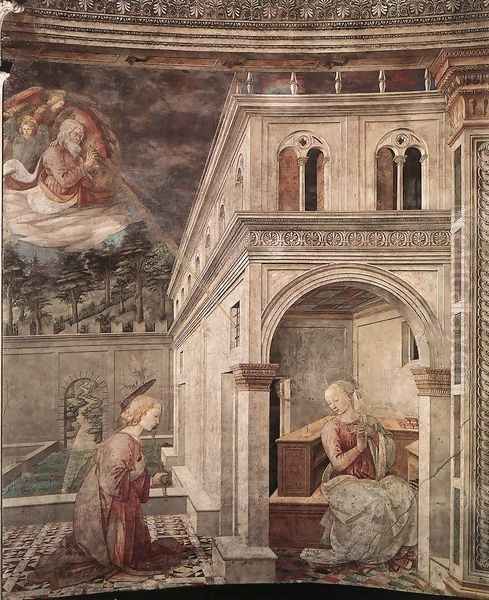 Annunciation 1467-69 Oil Painting by Fra Filippo Lippi