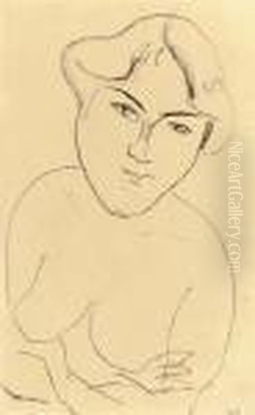Torse Aux Bras Croises Oil Painting by Henri Matisse