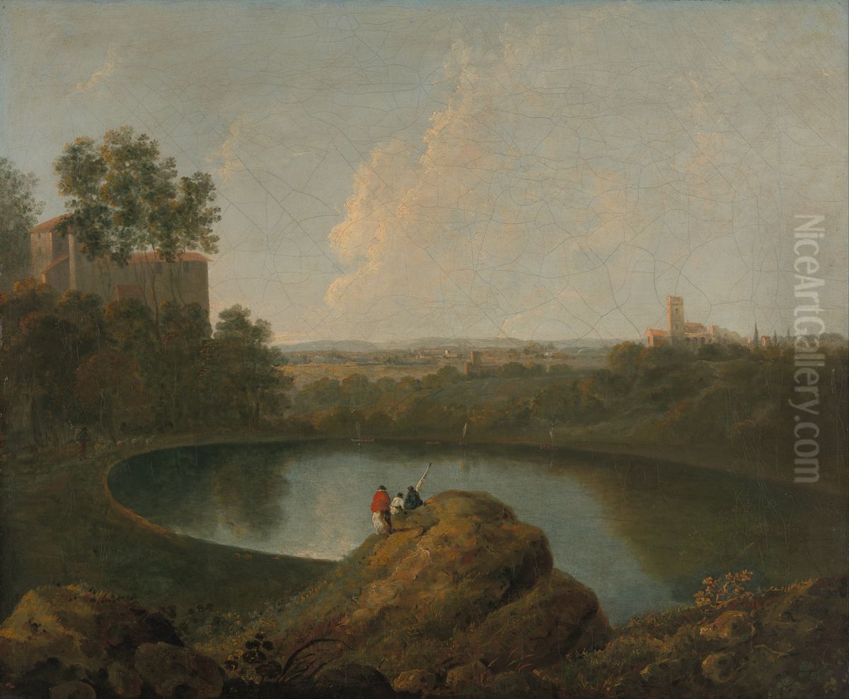 The Head of Lake Nemi Oil Painting by Richard Wilson
