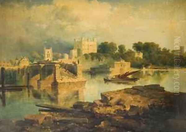 Landscape near Rochester 1860 Oil Painting by Edmund John Niemann