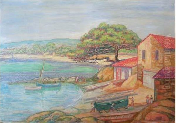 La Pointe De Gouron Oil Painting by Jean Misceslas Peske