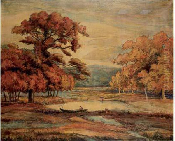 Le Sous-bois Oil Painting by Jean Misceslas Peske