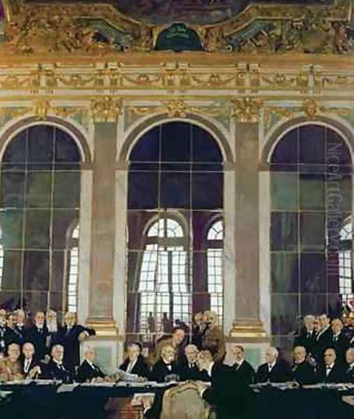 The Treaty of Versailles, 1919 Oil Painting by Sir William Newenham Montague Orpen