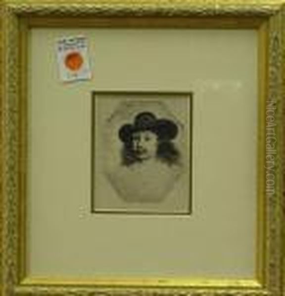 Rembrandt In Velvet Cap And Plume Oil Painting by Harmenszoon van Rijn Rembrandt