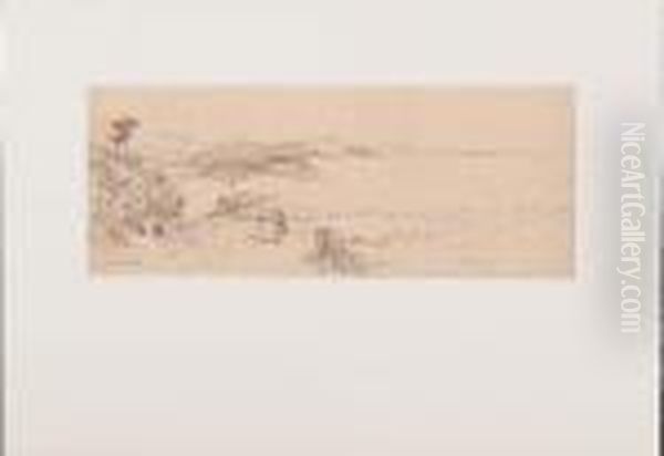 A View On The Neapolitan Coast With Ischia In The Distance Oil Painting by Thomas Miles Richardson