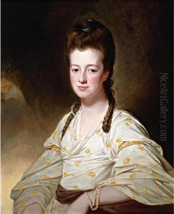 Portrait Of A Lady, Said To Be 
Dorothy Cavendish Bentinck, Duchess Of Portland (1750-1794) Oil Painting by George Romney