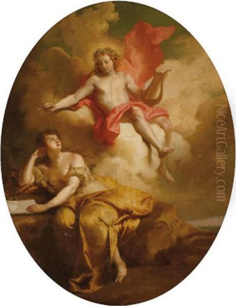 Apollon Et Une Muse Oil Painting by George Friedrich August Lucas