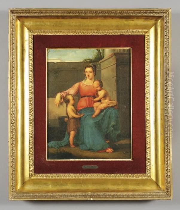 Madonna Con Bambino E San Giovannino Oil Painting by Bosa, Eugenio