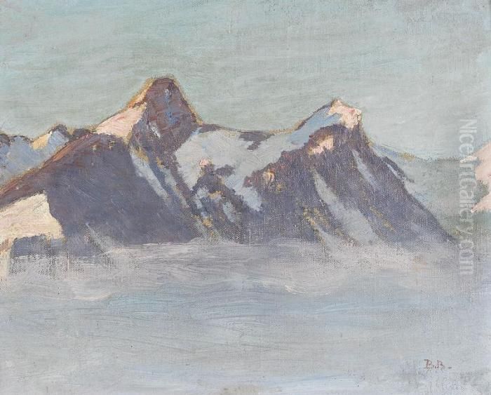 Schweizer Berglandschaft Oil Painting by Berthe Bouvier