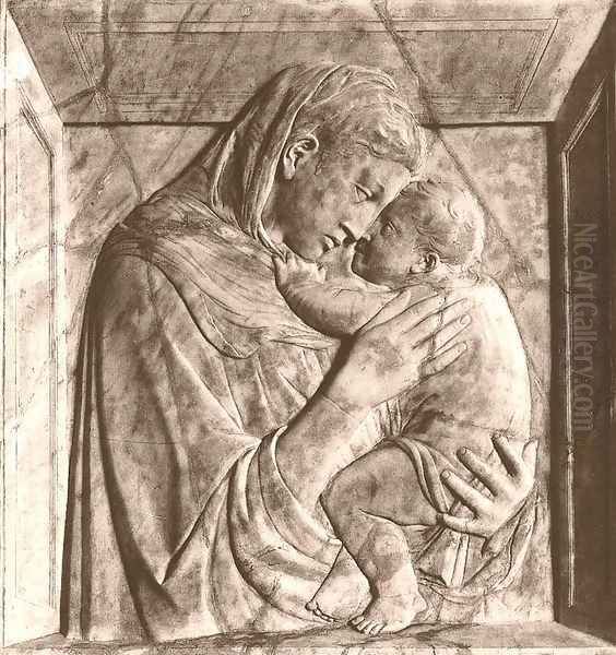 Pazzi Madonna Oil Painting by Donatello (Donato di Niccolo)