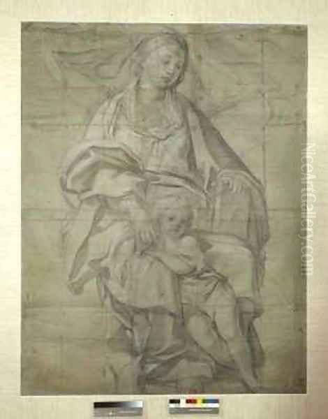 Madonna and Child Oil Painting by Domenico Zampieri (Domenichino)