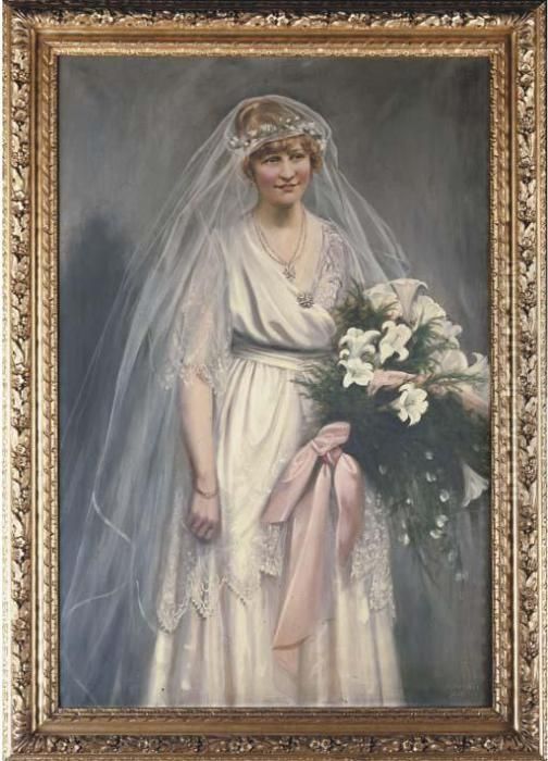 Portrait Of Mrs France-hayhurst Oil Painting by John Fred. Harrison Dutton