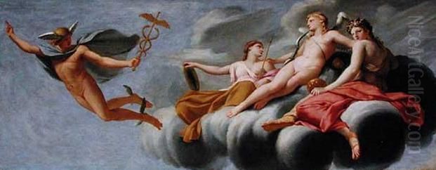 Cupid Ordering Mercury to Announce his Power to the Universe Oil Painting by Eustache Le Sueur