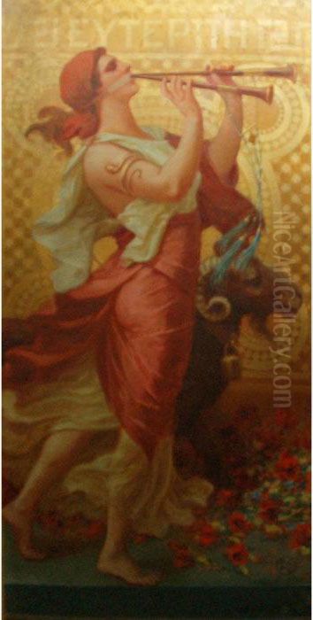 Euterpe Oil Painting by Giuseppe Mazzei