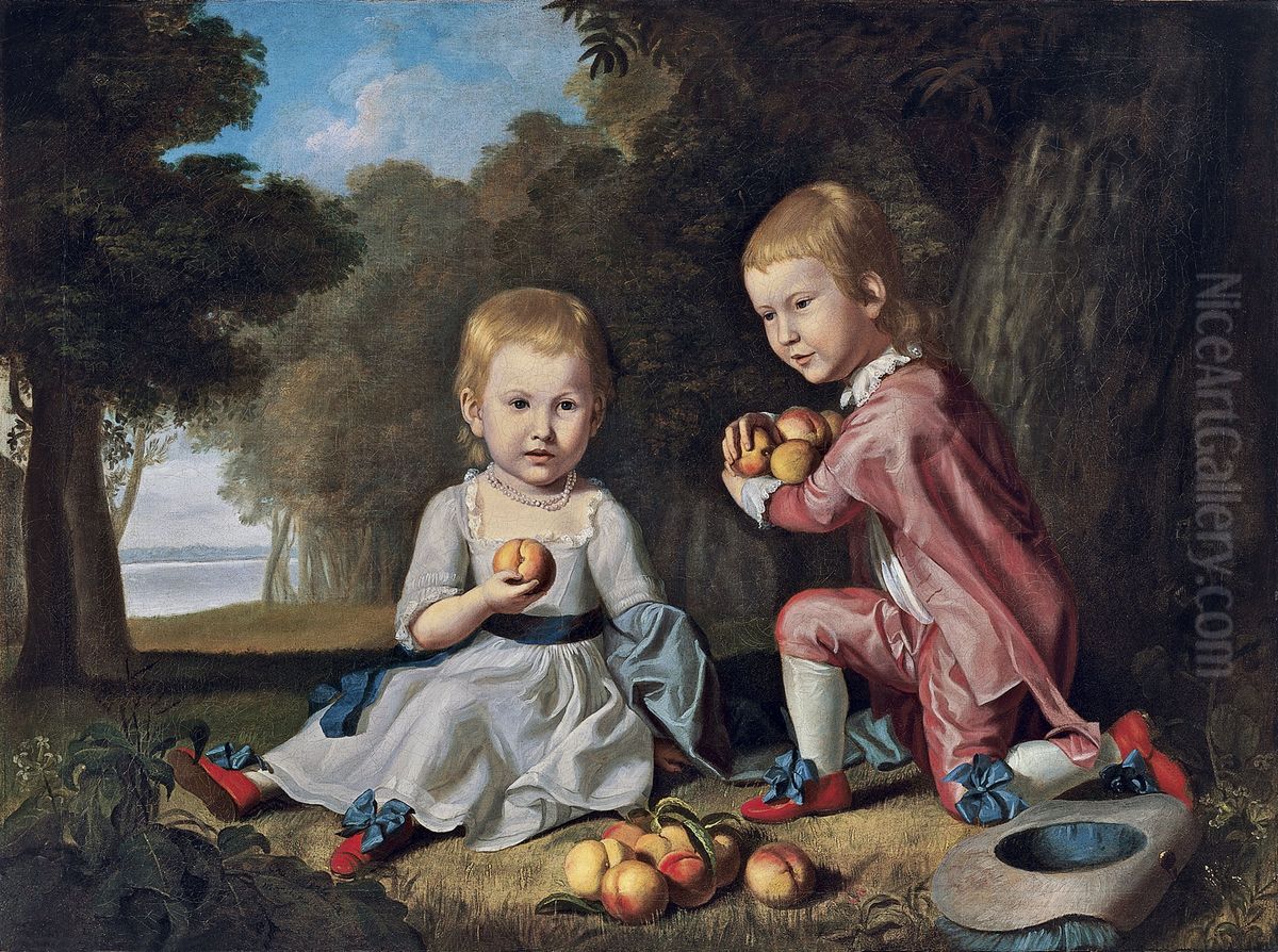 The Stewart Children Oil Painting by Charles Willson Peale