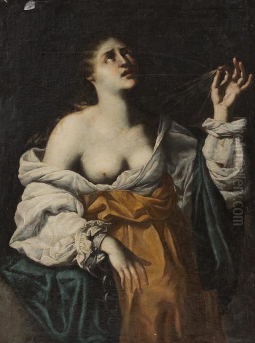 Sant'agata In Carcere Oil Painting by Onofrio Palumbo