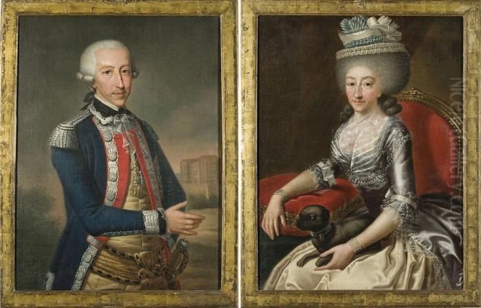 Ritratto Di Vittorio Amedeo Iii 
Re Di Sardegna ; Ritratto Di Maria Antonia Borbone Regina Di Sardegna Oil Painting by Giovanni Panealbo