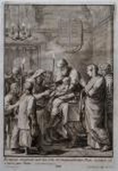 Untitled Oil Painting by Francesco (Felice) Polanzani