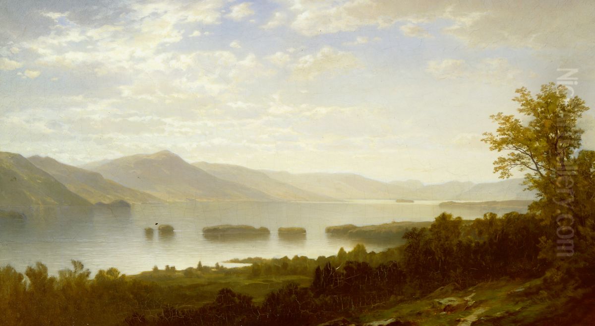 Lake George Oil Painting by John William Casilear