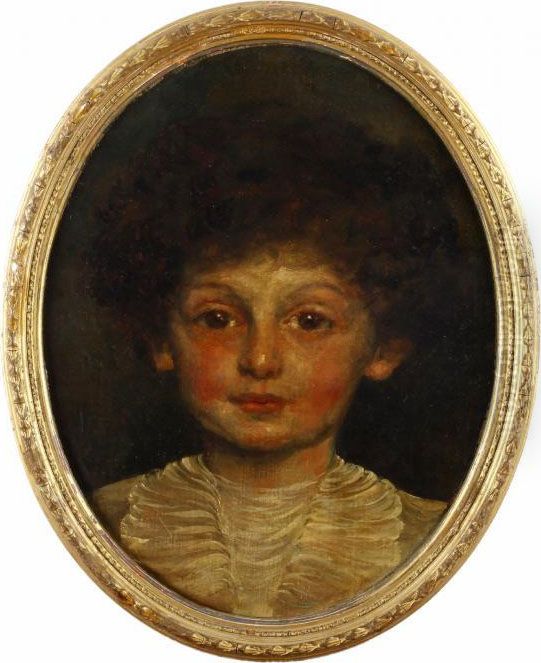 Portrait Study Of A Young Girl Oil Painting by Anna Louisa Robinson