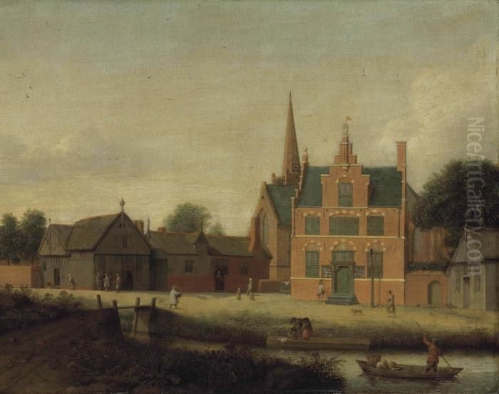 A View Of Assendelft Oil Painting by Pieter Jansz Saenredam