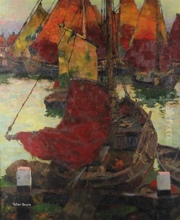 The Fleet At Evening Oil Painting by Taber Sears