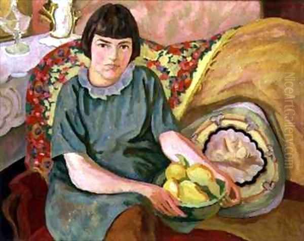 Portrait of Zoum van den Eeckhoudt Oil Painting by Roger Fry