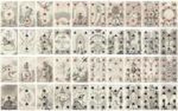 Un Jeu De 52 Cartes A Transformation Oil Painting by Sigmund Ferdinand Von Perger