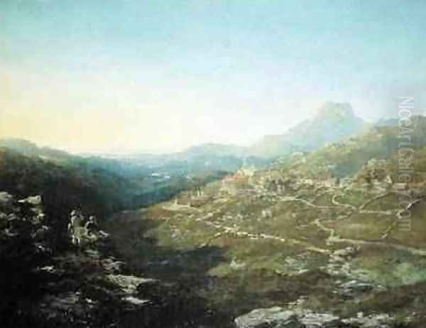 Ffestiniog 1870 Oil Painting by Edmund John Niemann