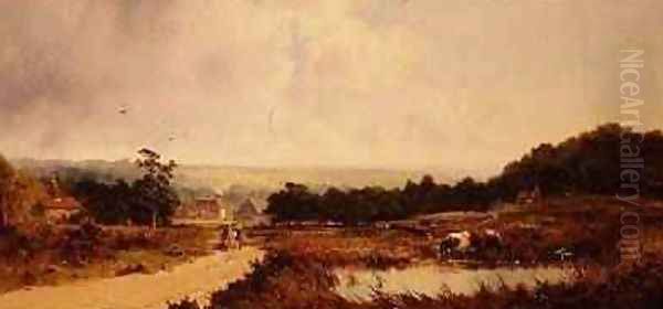 Pynford Near Surrey Oil Painting by Edmund John Niemann