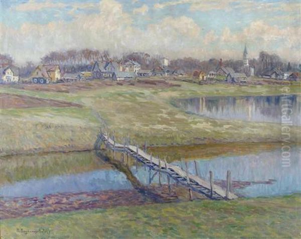 Landscape. Oil Painting by Nikolai Petrovich Bogdanov-Belsky