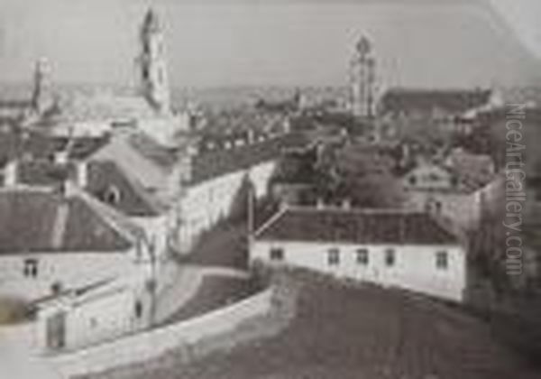 Widok Miasta Oil Painting by Jan Bulhak