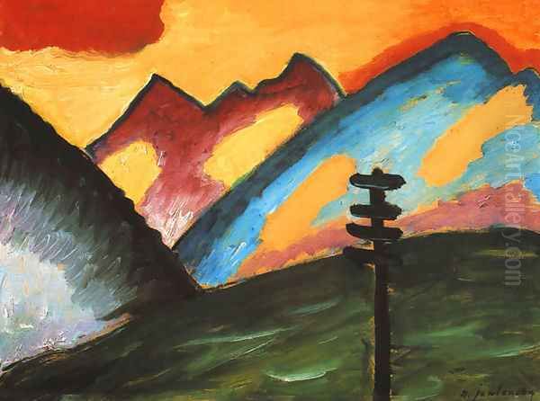 Solitude (Einsamkeit) Oil Painting by Alexei Jawlensky