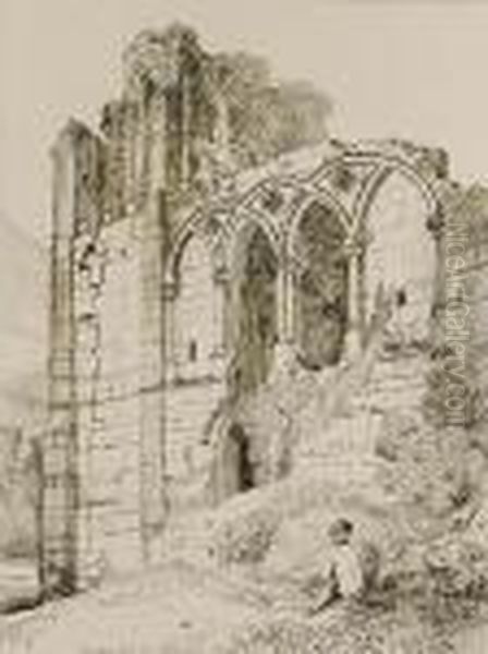 Specimens Of Norman And Gothic 
Architecture And The Castellated And Ecclesiastical Remains Oil Painting by John Sell Cotman