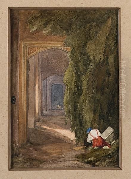 Interior Of Thornbury Castle Oil Painting by John Sell Cotman