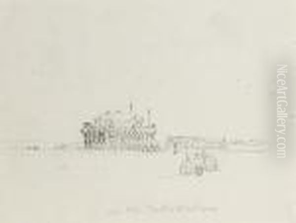 Fort Rouge, Calais Oil Painting by David I Cox