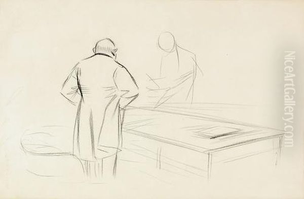 Direktion. Oil Painting by Jean-Louis Forain