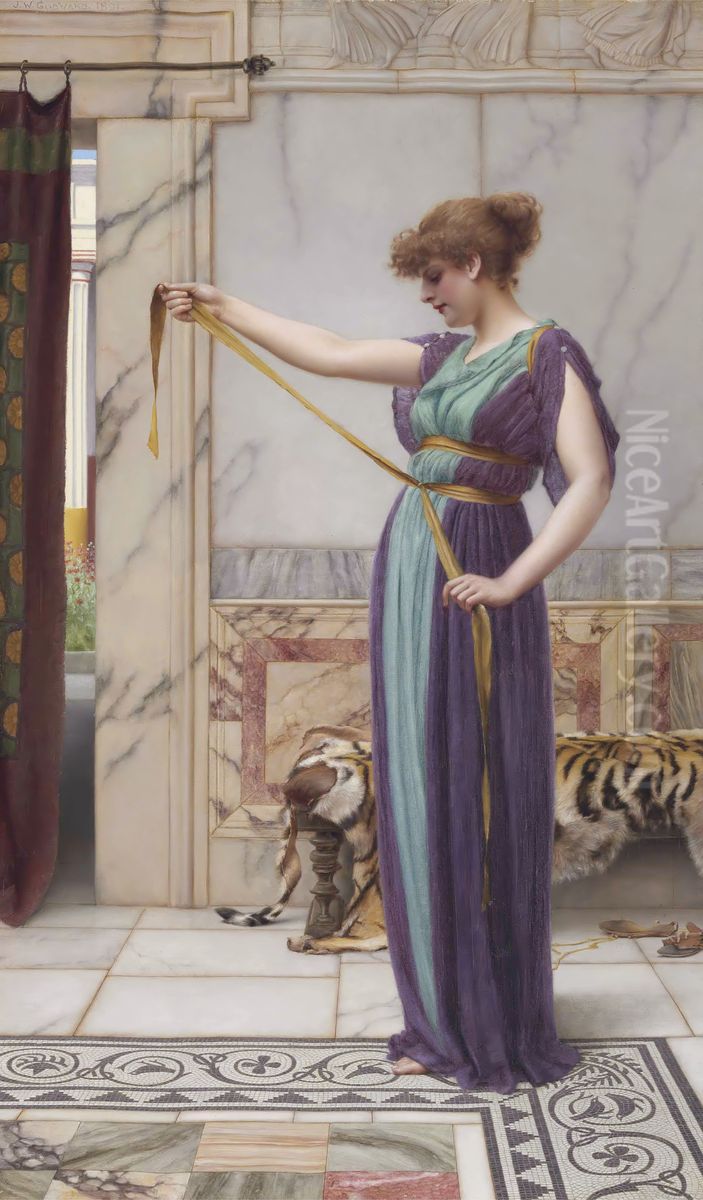 A Pompeian Lady Oil Painting by John William Godward