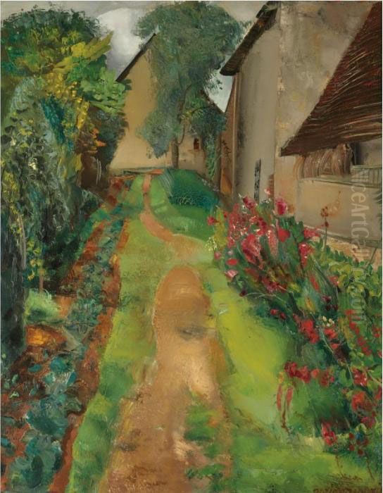The Garden Path Oil Painting by Boris Dmitrievich Grigoriev
