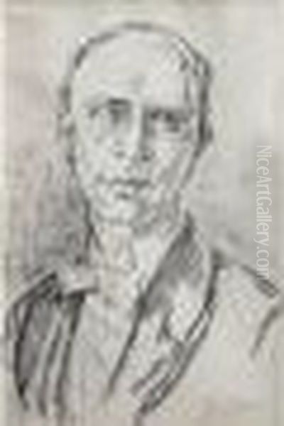 Portrait De Serge Prokofiev Oil Painting by Boris Dmitrievich Grigoriev