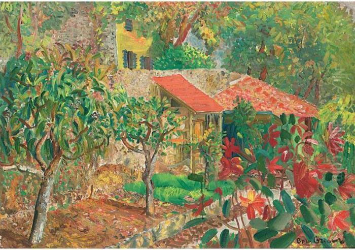 Vibrant Landscape Oil Painting by Boris Dmitrievich Grigoriev